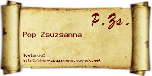 Pop Zsuzsanna névjegykártya